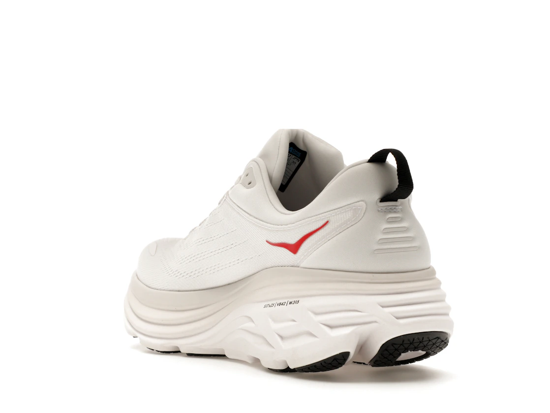 Hoka One One Bondi 8 White Vermillion