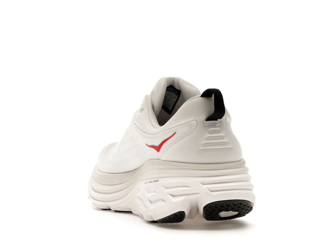 Hoka One One Bondi 8 White Vermillion