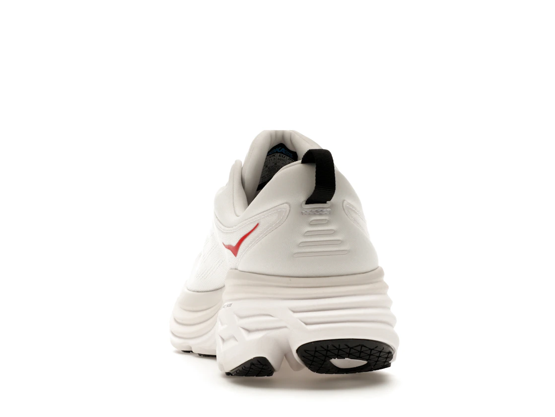 Hoka One One Bondi 8 White Vermillion