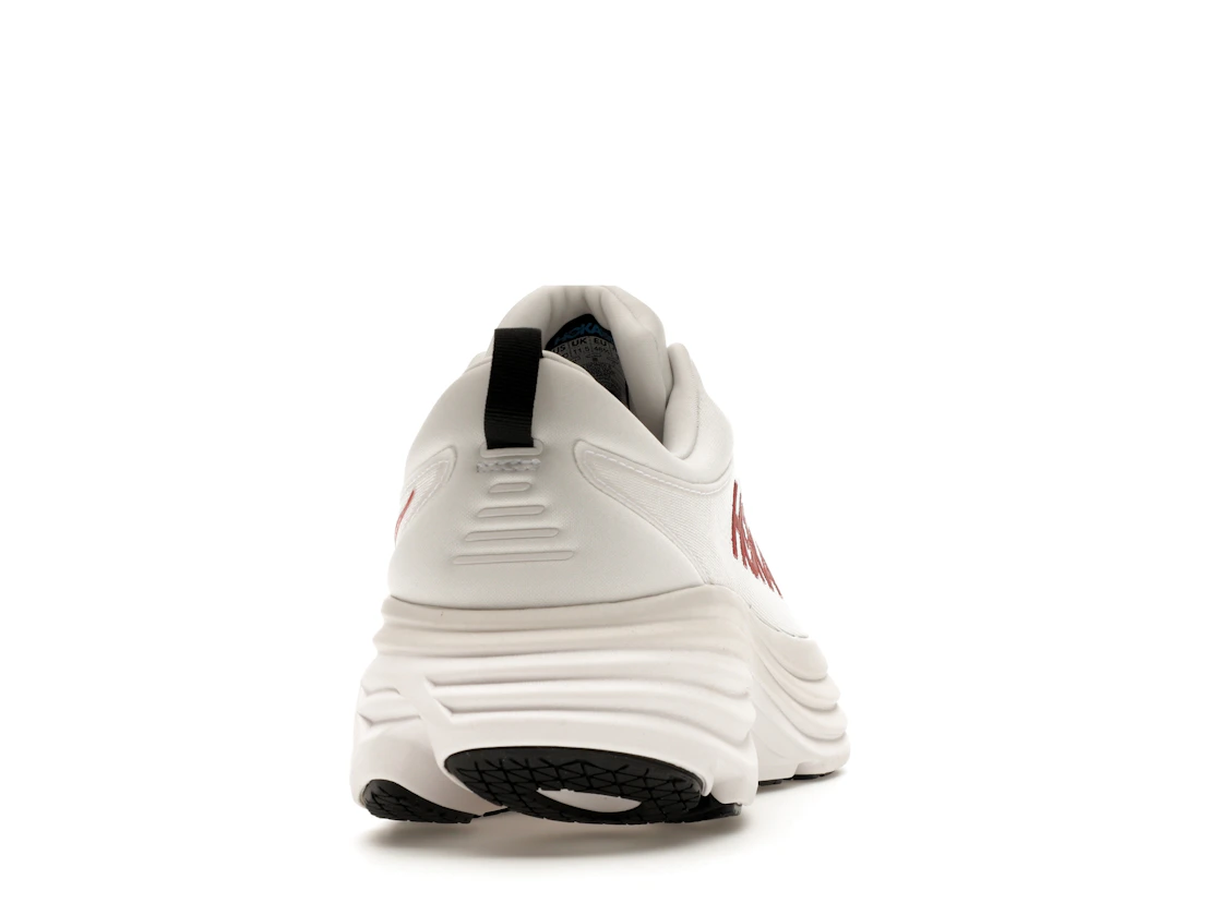 Hoka One One Bondi 8 White Vermillion