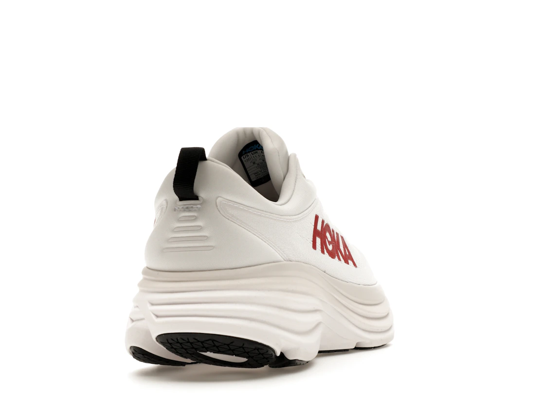 Hoka One One Bondi 8 White Vermillion