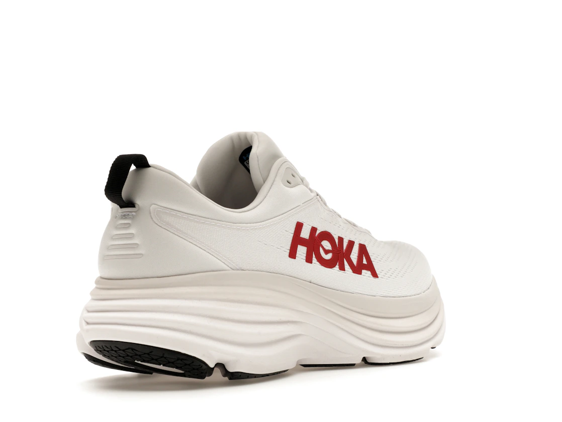 Hoka One One Bondi 8 White Vermillion