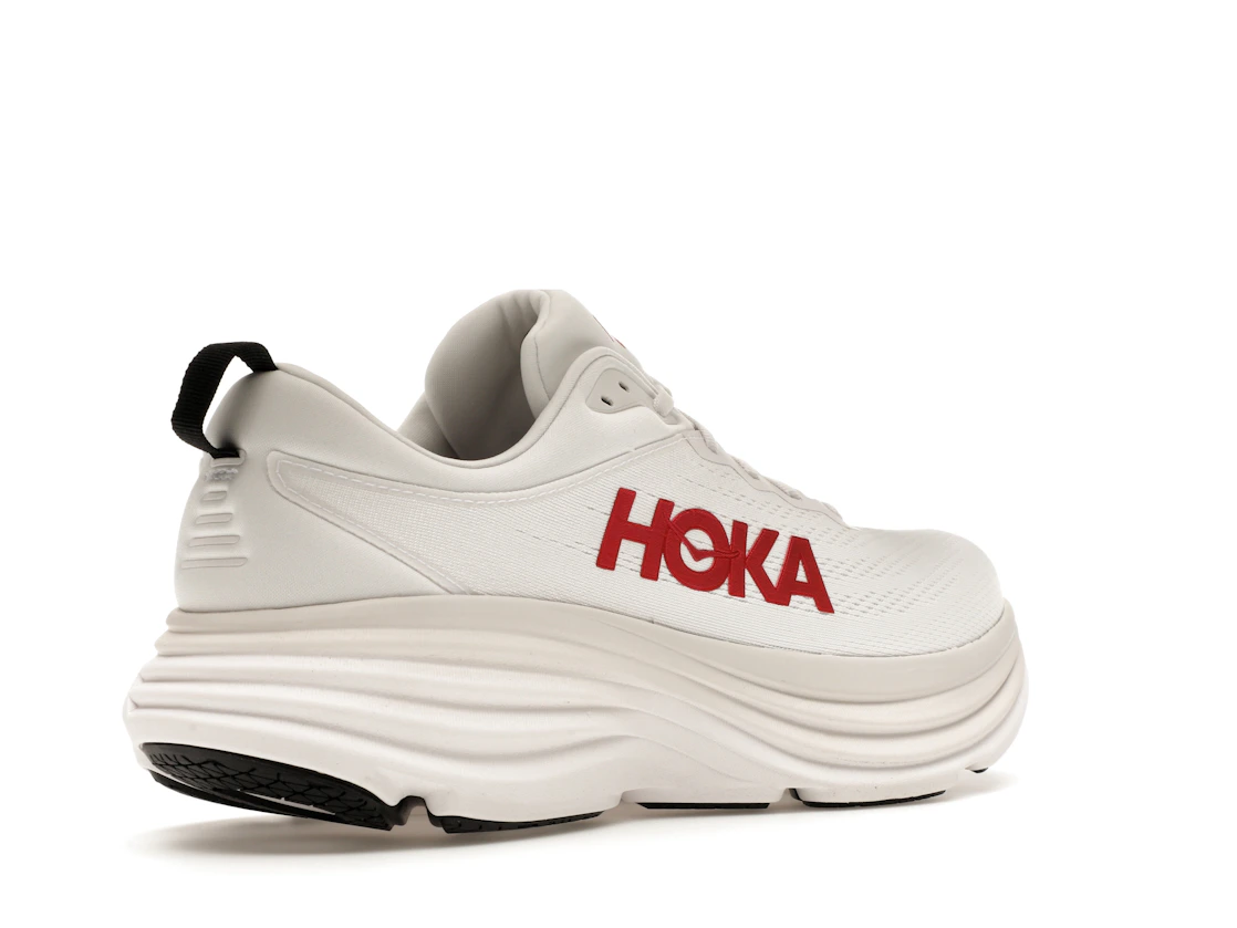Hoka One One Bondi 8 White Vermillion