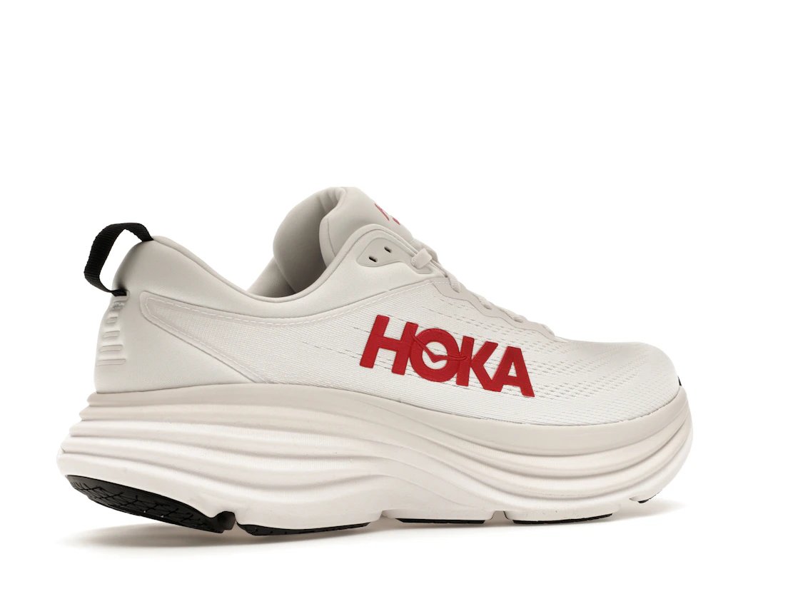 Hoka One One Bondi 8 White Vermillion