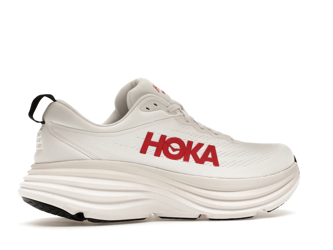 Hoka One One Bondi 8 White Vermillion