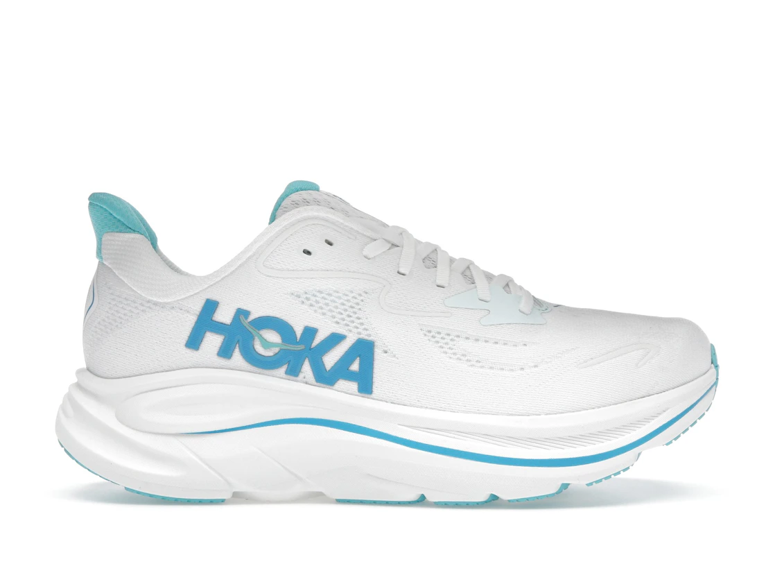 Hoka One One Clifton 10 White Skyward Blue