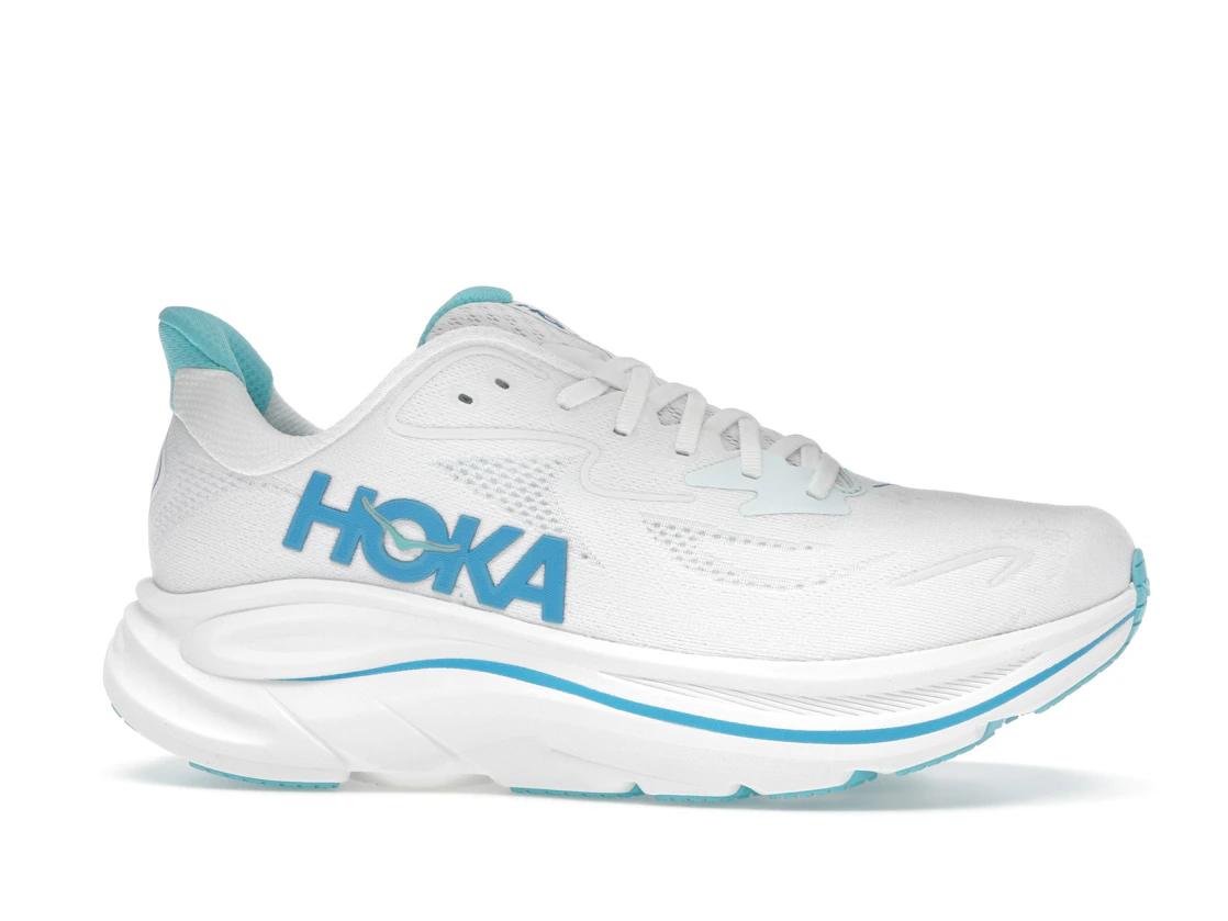 Hoka One One Clifton 10 White Skyward Blue