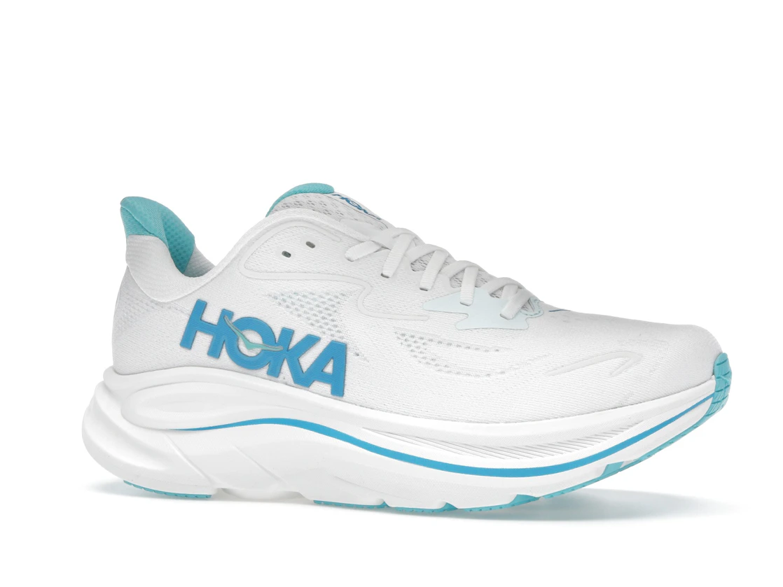 Hoka One One Clifton 10 White Skyward Blue