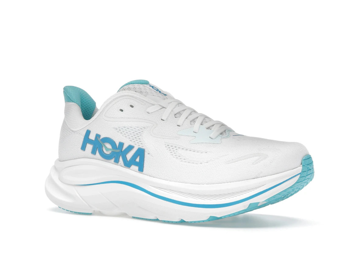 Hoka One One Clifton 10 White Skyward Blue