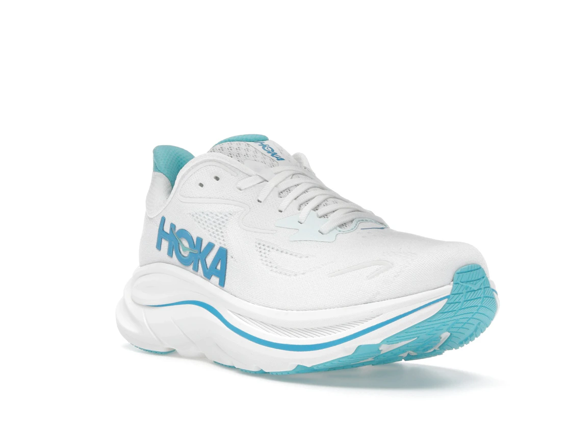 Hoka One One Clifton 10 White Skyward Blue