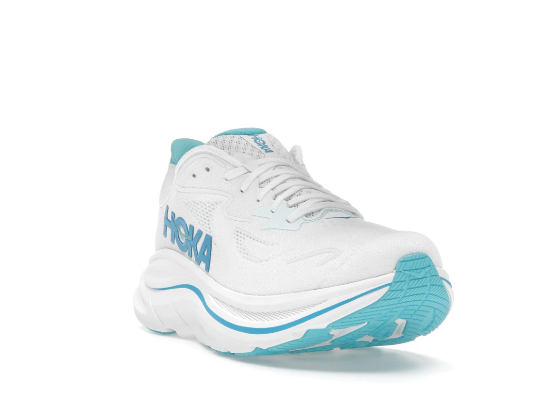 Hoka One One Clifton 10 White Skyward Blue