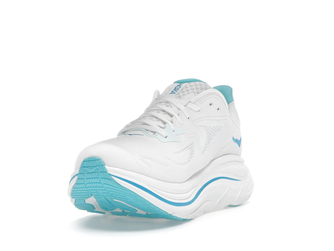 Hoka One One Clifton 10 White Skyward Blue