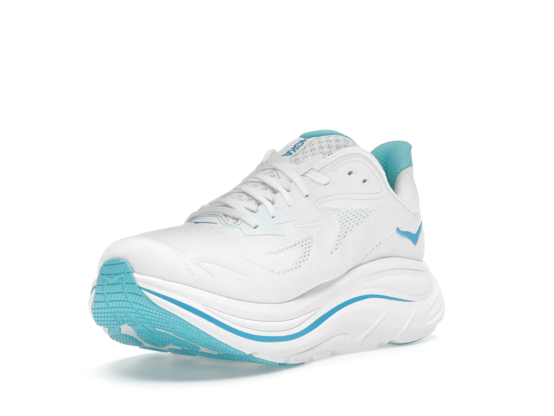 Hoka One One Clifton 10 White Skyward Blue