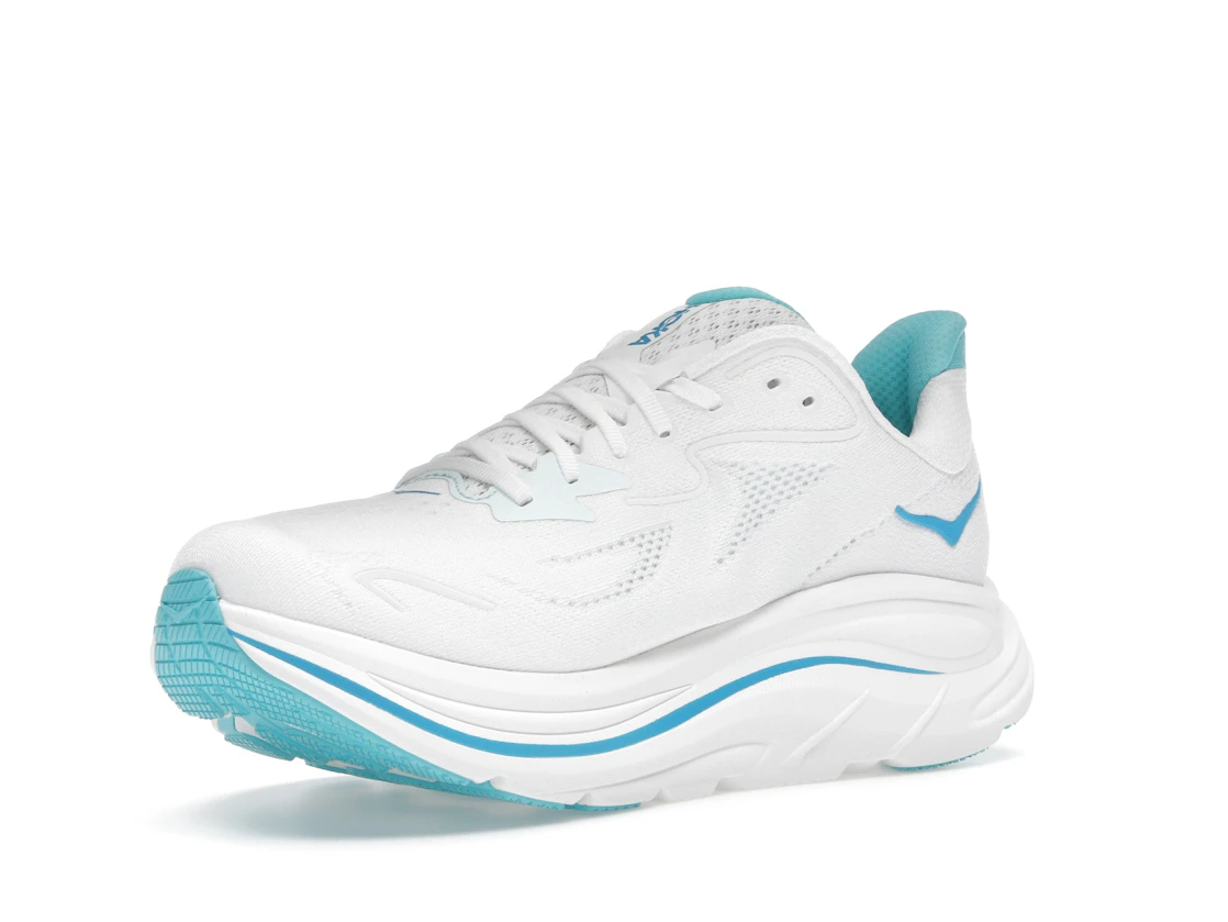 Hoka One One Clifton 10 White Skyward Blue