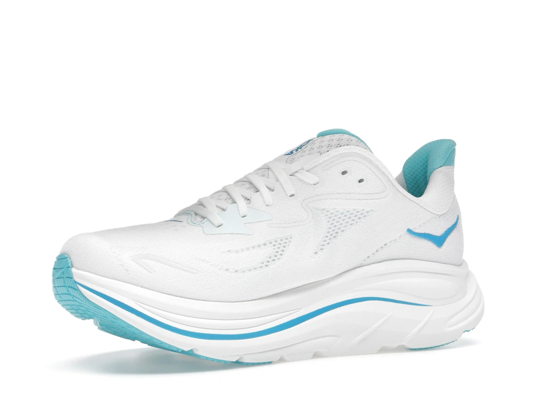 Hoka One One Clifton 10 White Skyward Blue