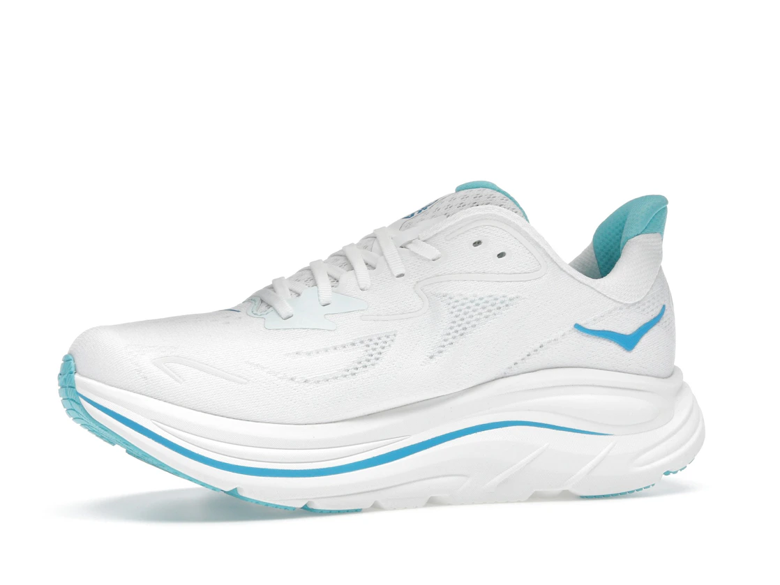 Hoka One One Clifton 10 White Skyward Blue