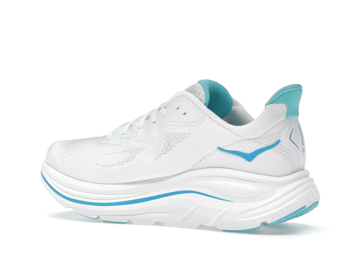 Hoka One One Clifton 10 White Skyward Blue