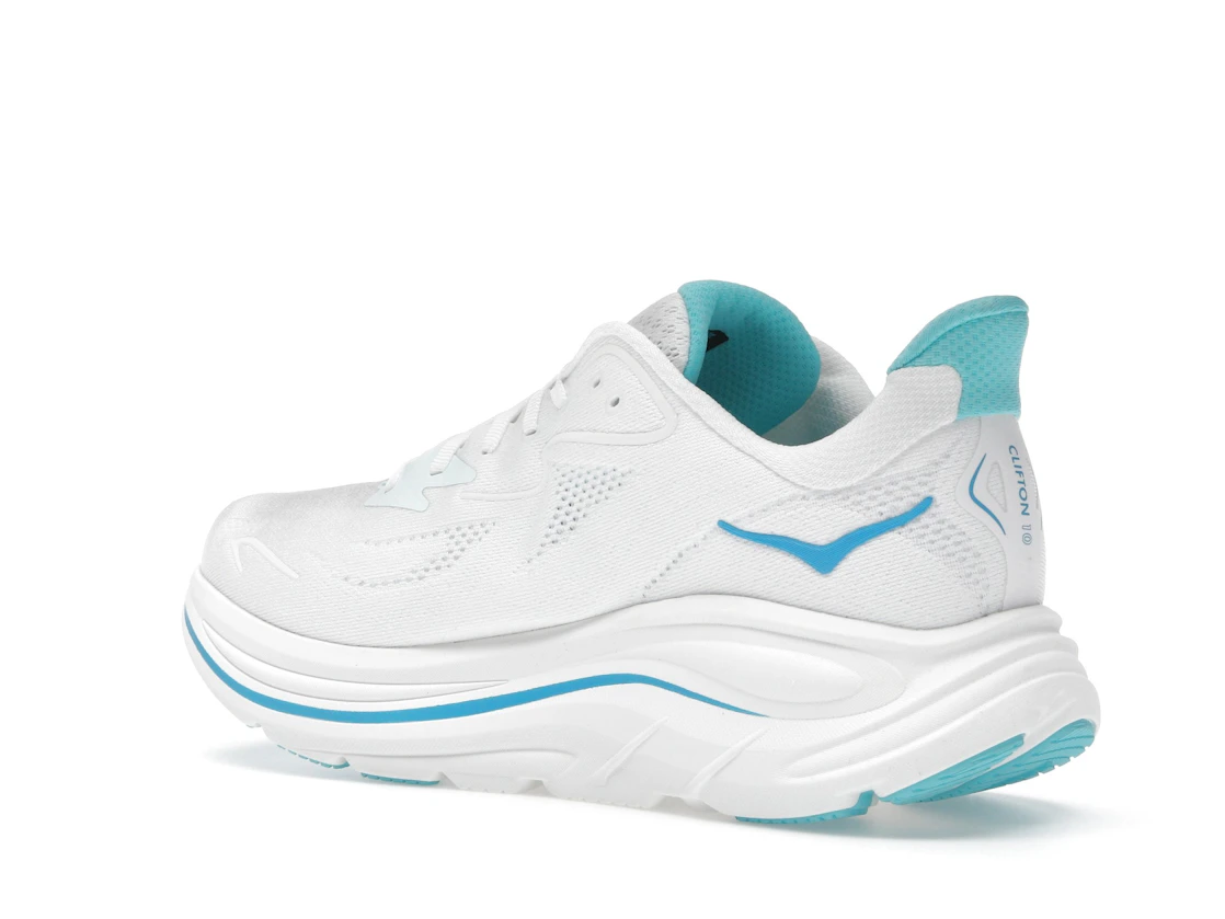 Hoka One One Clifton 10 White Skyward Blue