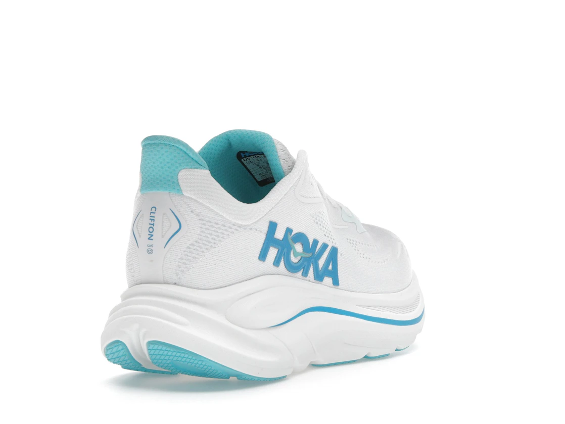 Hoka One One Clifton 10 White Skyward Blue