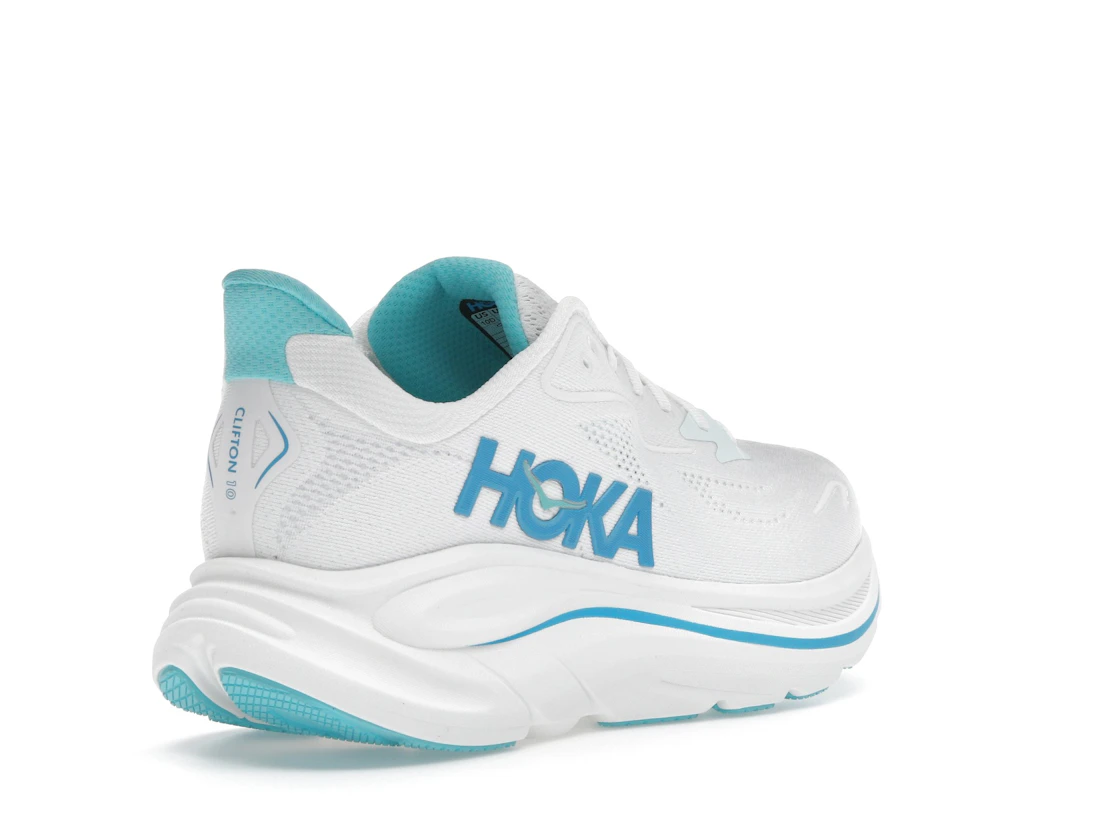 Hoka One One Clifton 10 White Skyward Blue