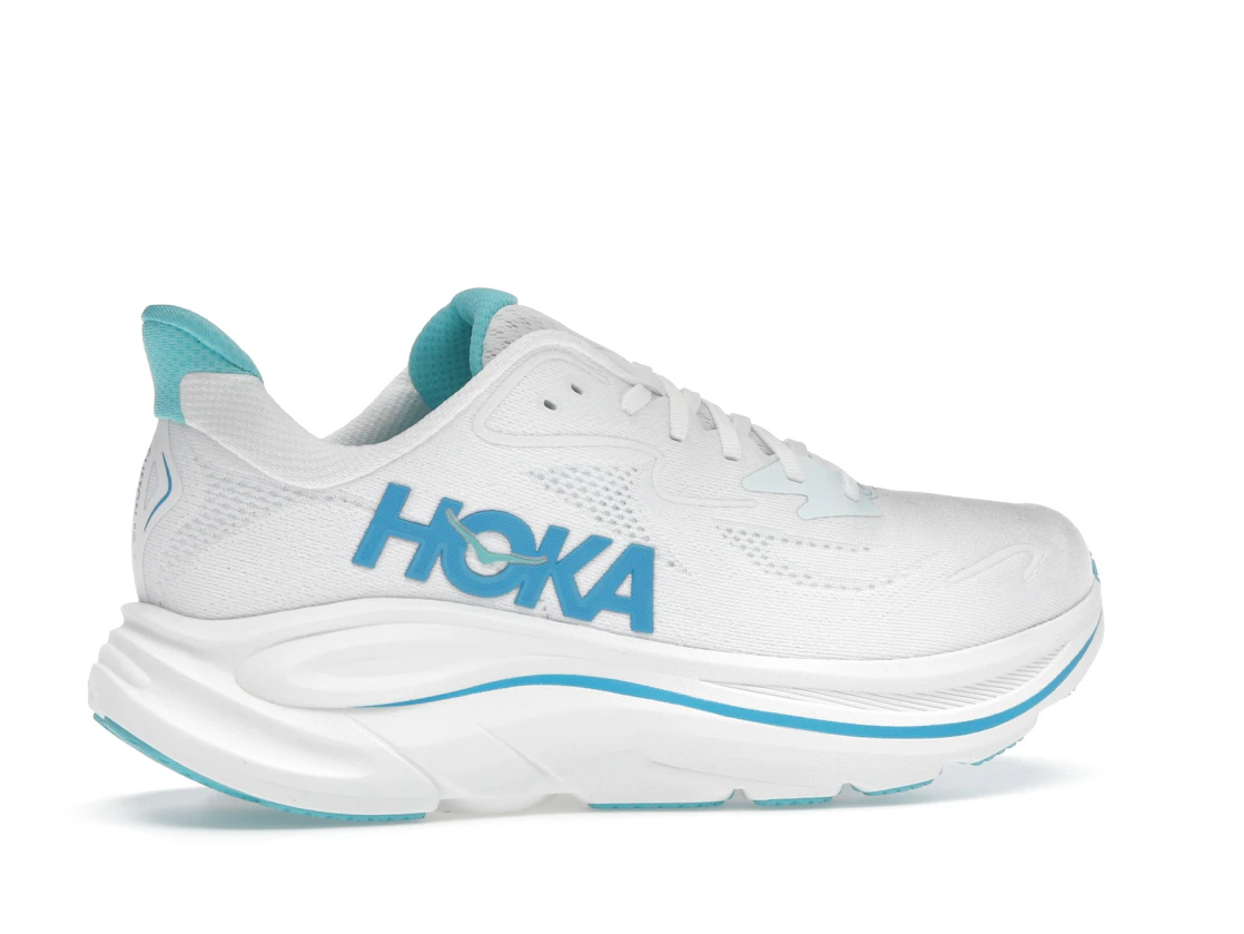 Hoka One One Clifton 10 White Skyward Blue