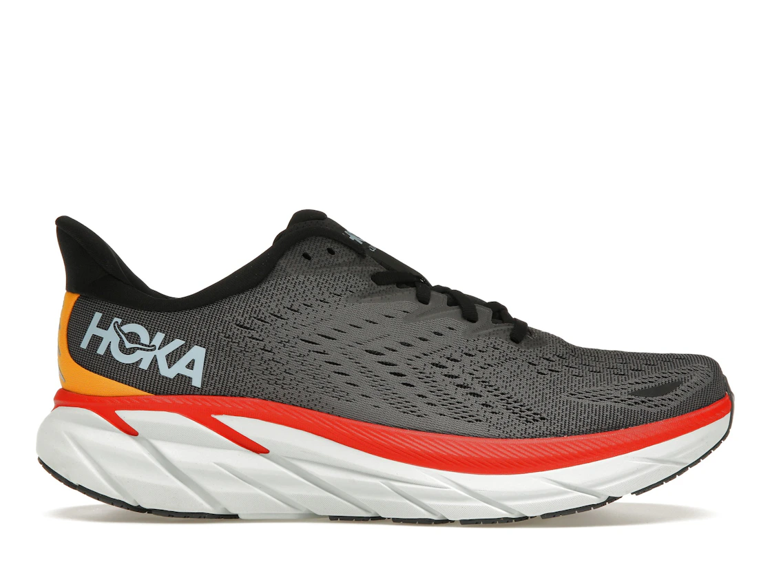 Hoka One One Clifton 8 Anthracite Castlerock Red