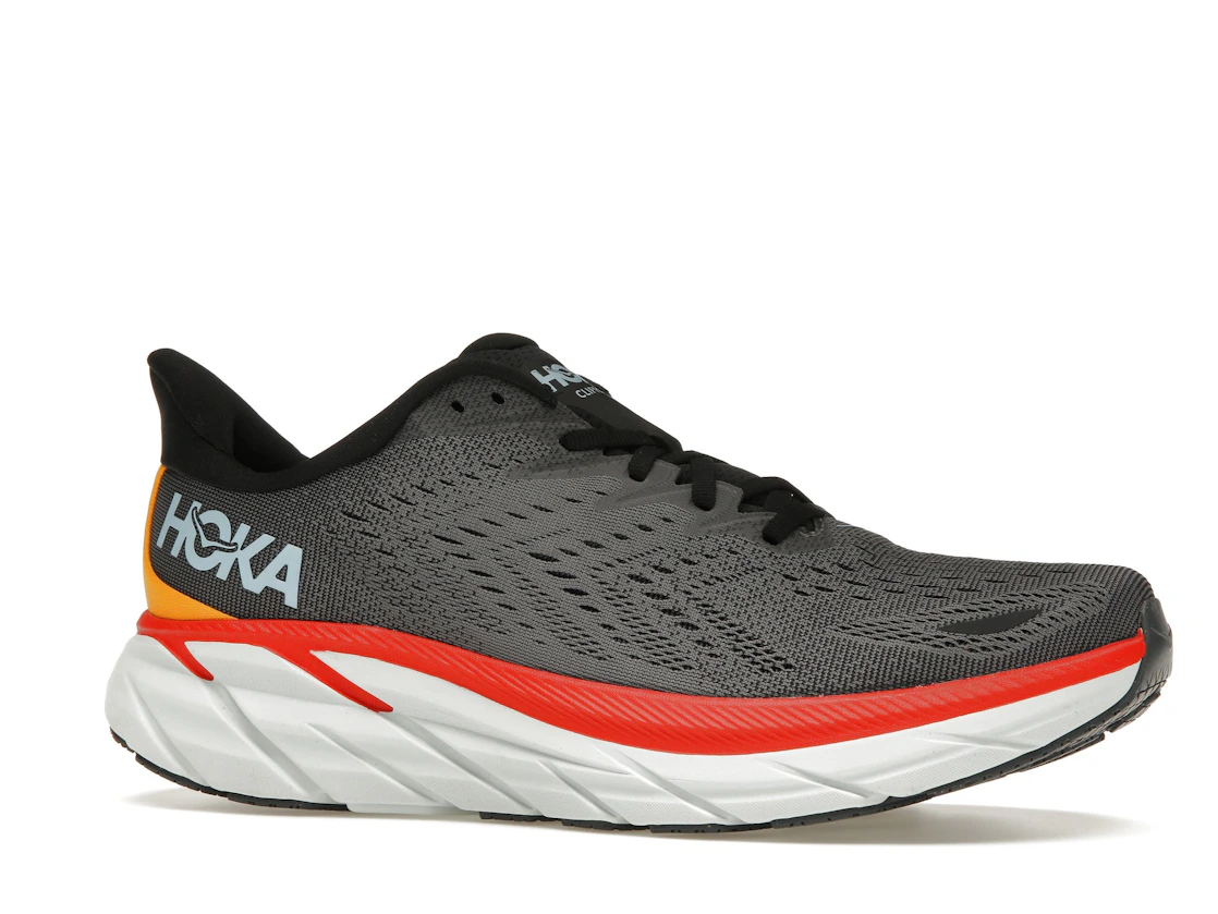 Hoka One One Clifton 8 Anthracite Castlerock Red