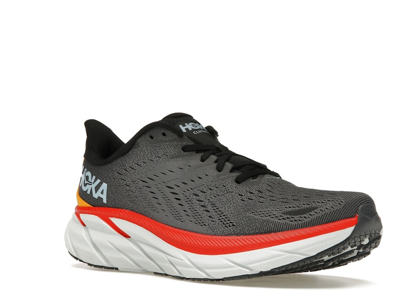 Hoka One One Clifton 8 Anthracite Castlerock Red