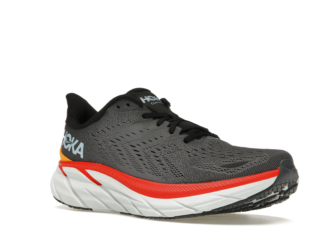 Hoka One One Clifton 8 Anthracite Castlerock Red