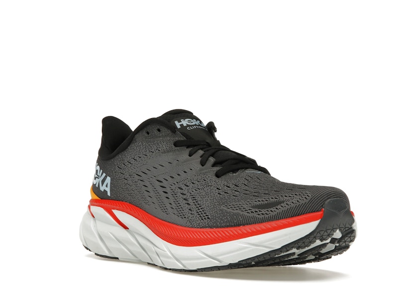 Hoka One One Clifton 8 Anthracite Castlerock Red