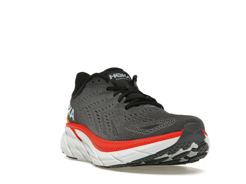 Hoka One One Clifton 8 Anthracite Castlerock Red