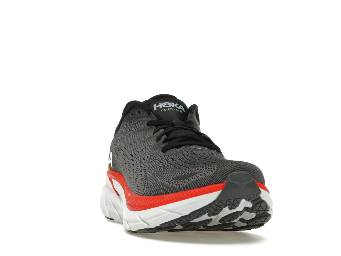 Hoka One One Clifton 8 Anthracite Castlerock Red