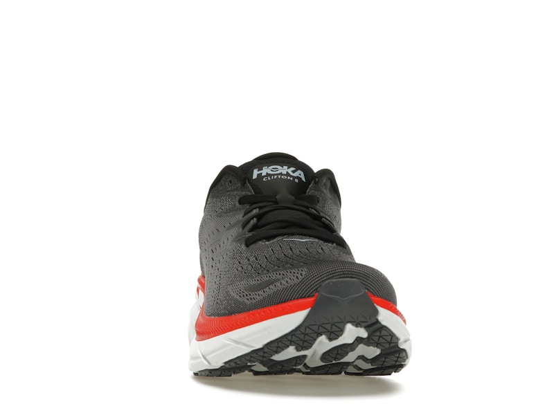 Hoka One One Clifton 8 Anthracite Castlerock Red