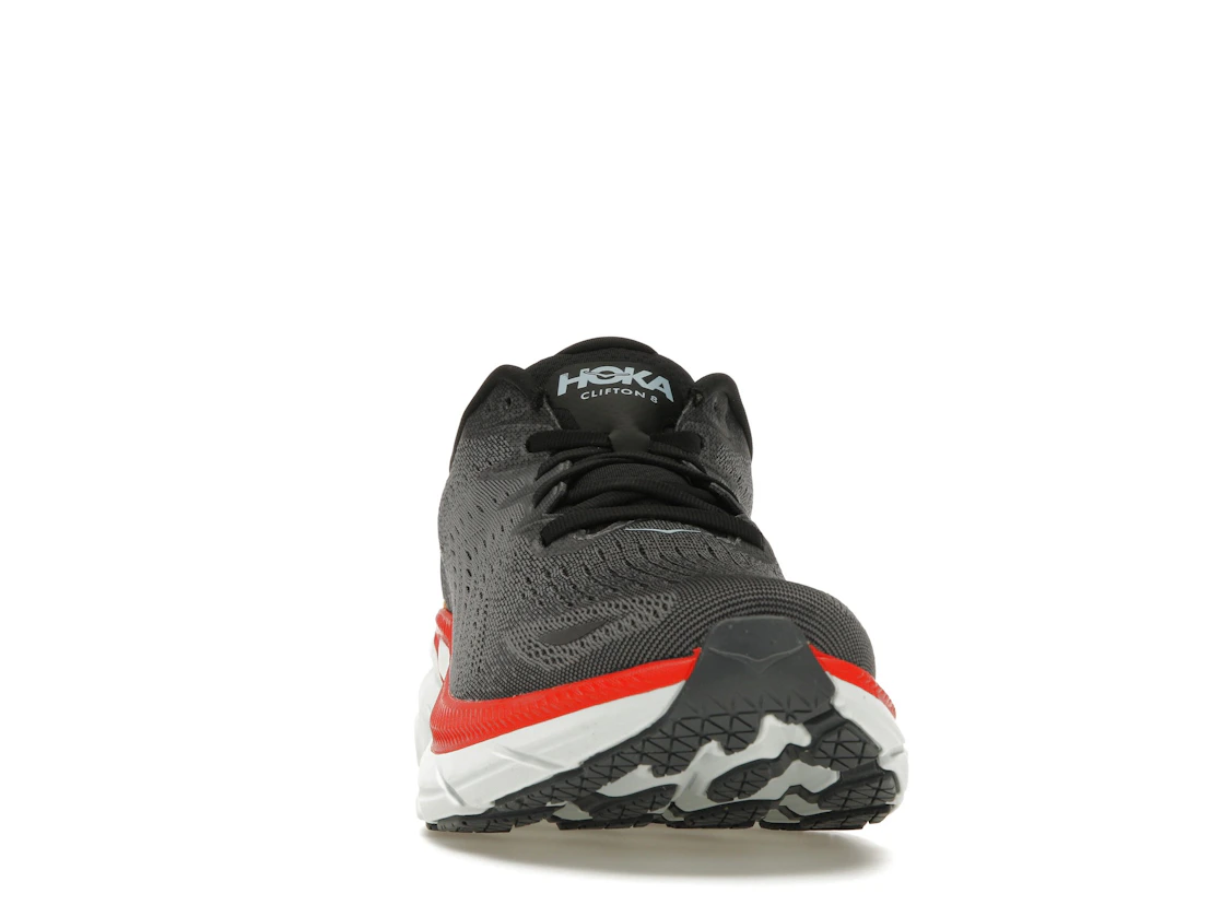 Hoka One One Clifton 8 Anthracite Castlerock Red