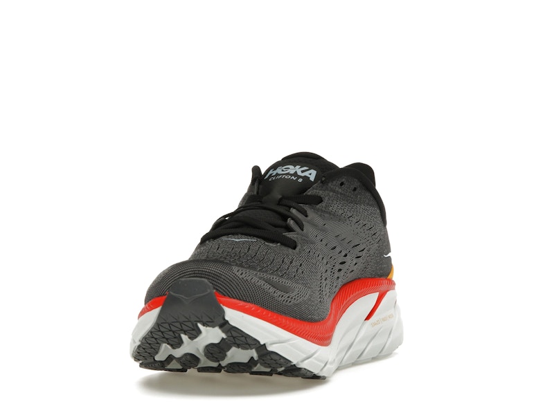 Hoka One One Clifton 8 Anthracite Castlerock Red