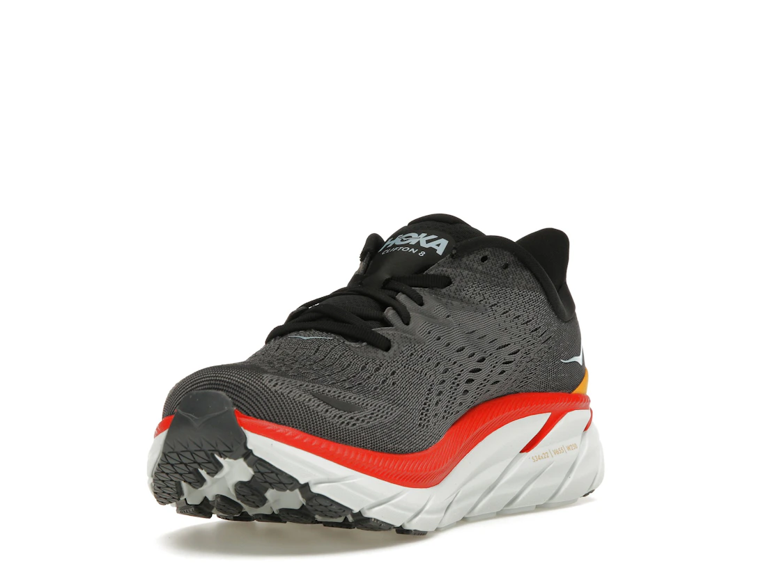 Hoka One One Clifton 8 Anthracite Castlerock Red