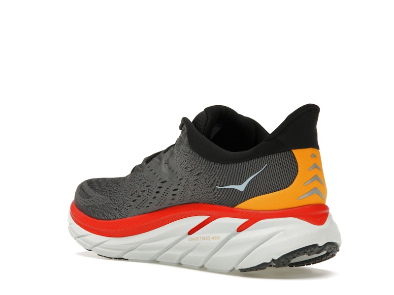 Hoka One One Clifton 8 Anthracite Castlerock Red