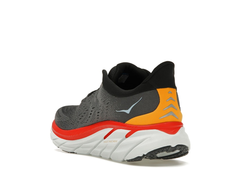 Hoka One One Clifton 8 Anthracite Castlerock Red