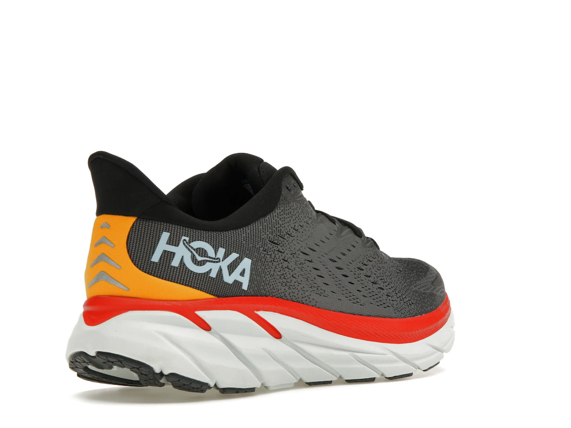 Hoka One One Clifton 8 Anthracite Castlerock Red
