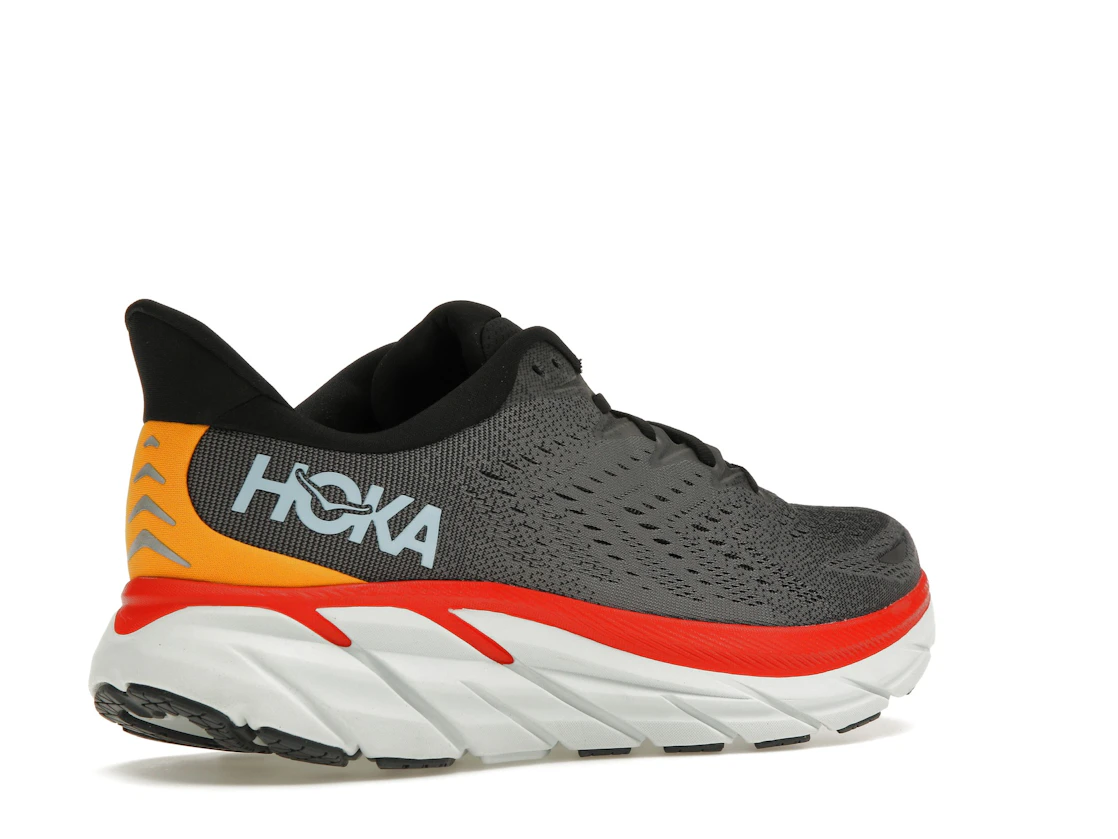 Hoka One One Clifton 8 Anthracite Castlerock Red