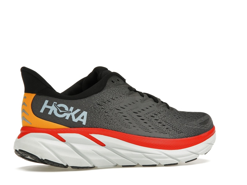 Hoka One One Clifton 8 Anthracite Castlerock Red