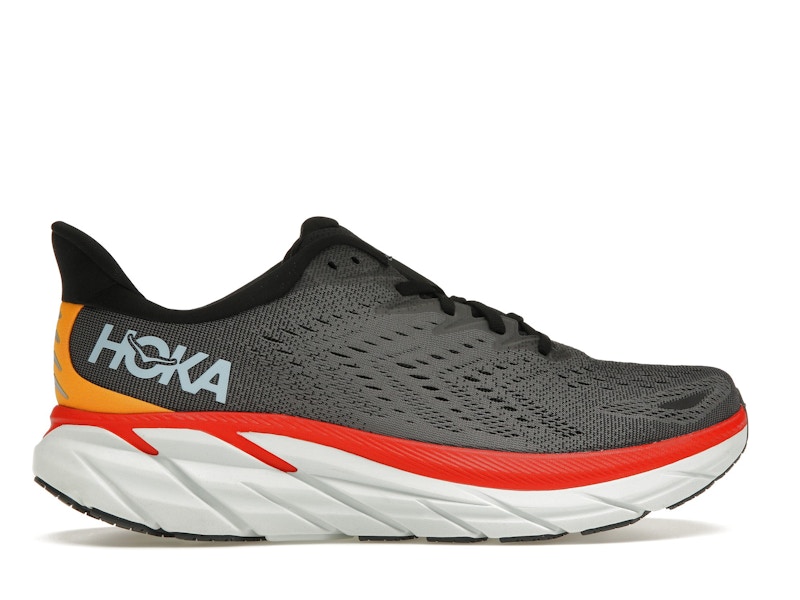 Hoka One One Clifton 8 Anthracite Castlerock Red