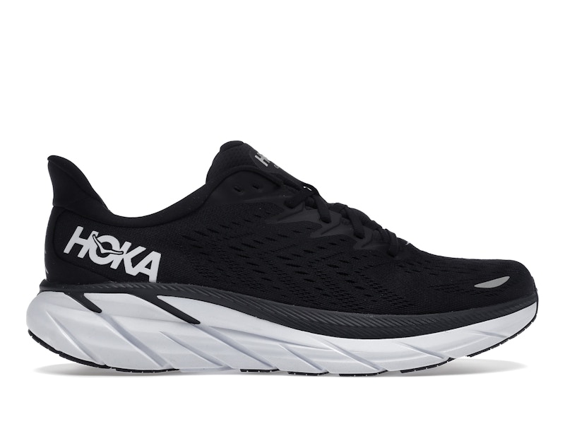 Black and discount white hoka shoes