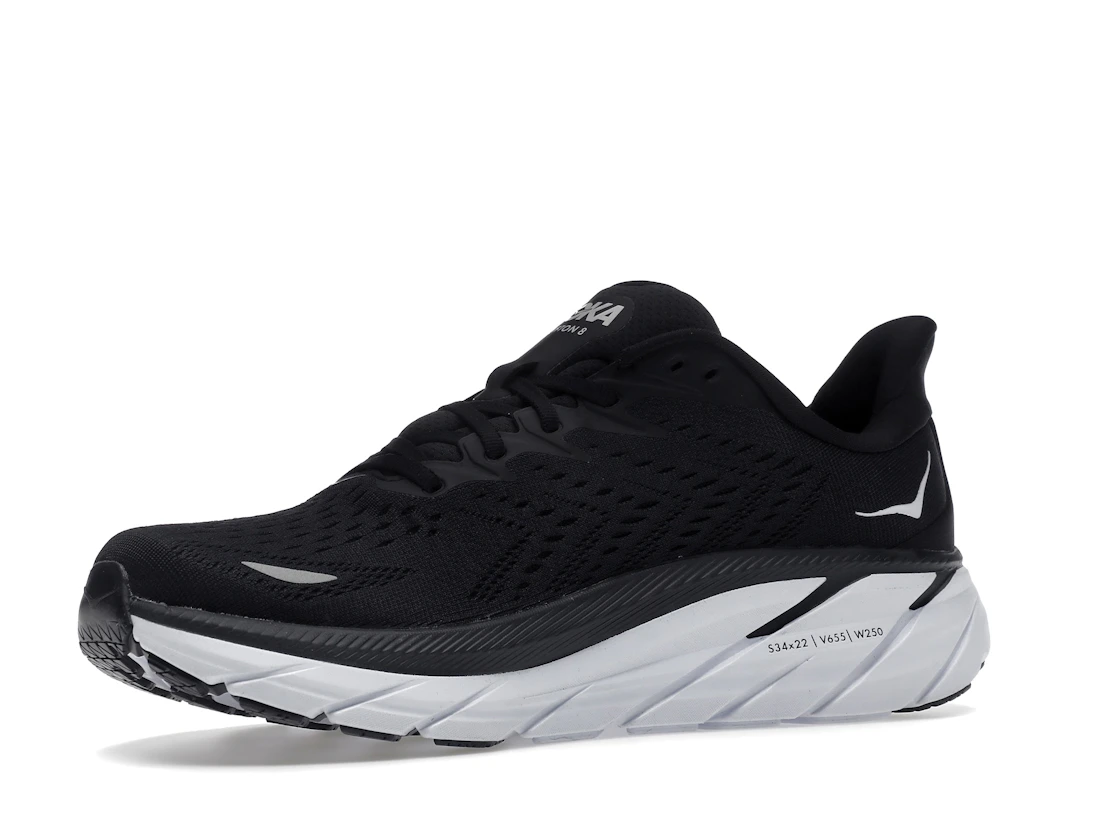 Hoka One One Clifton 8 Black White