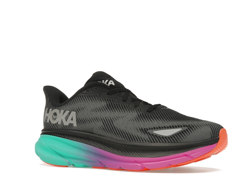 Hoka One One Clifton 9 Gore-Tex Black Electric Aqua (Women's)