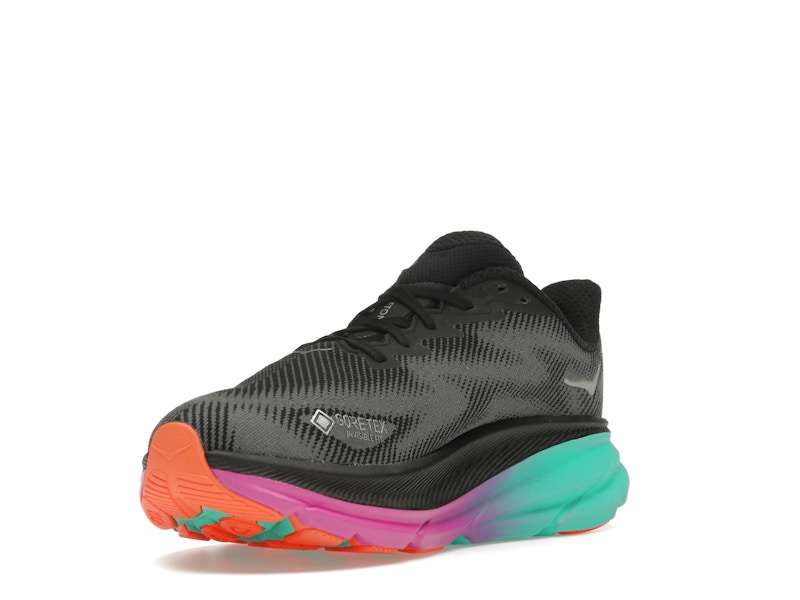 Hoka One One Clifton 9 Gore-Tex Black Electric Aqua (Women's)