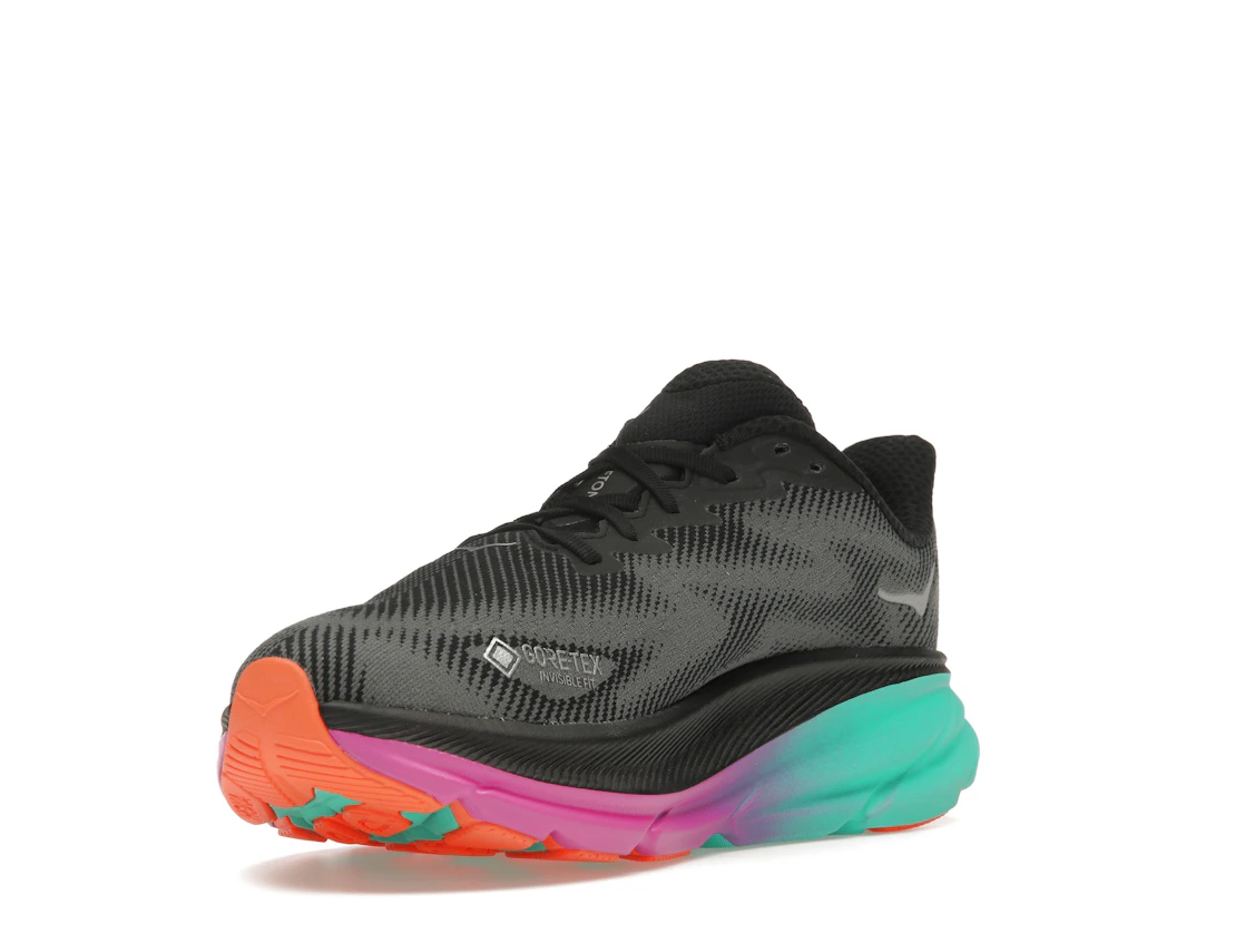 Hoka One One Clifton 9 Gore-Tex Black Electric Aqua (Women's)