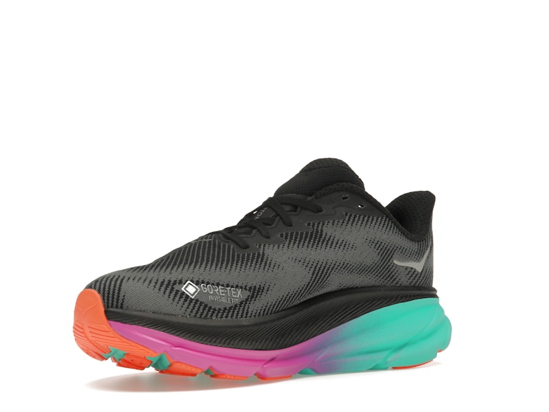 Hoka One One Clifton 9 Gore-Tex Black Electric Aqua (Women's)