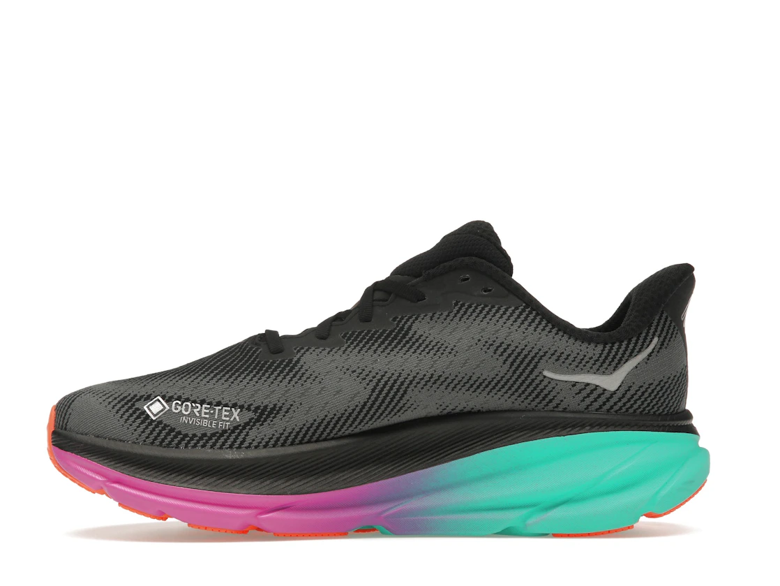 Hoka One One Clifton 9 Gore-Tex Black Electric Aqua (Women's)