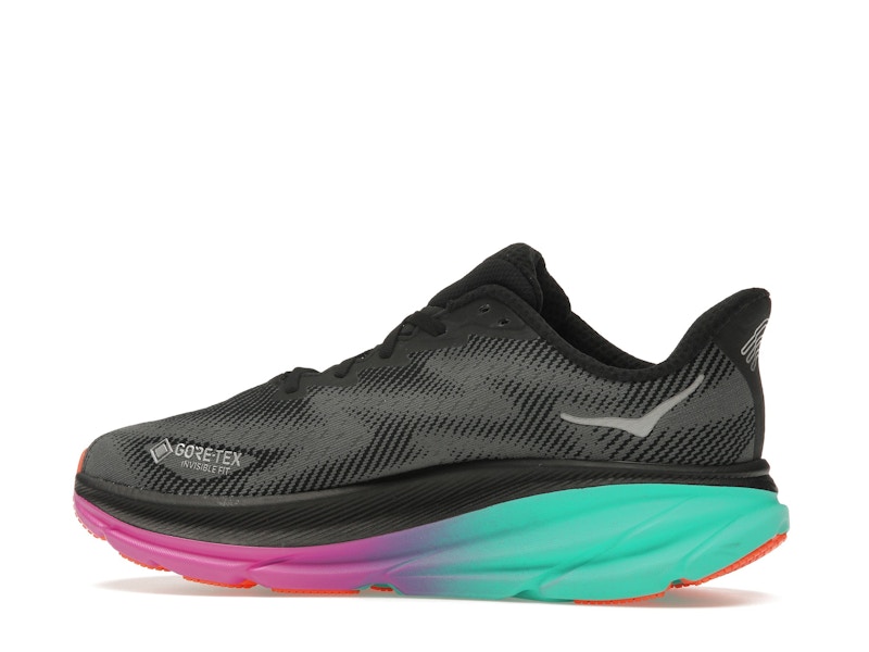 Hoka One One Clifton 9 Gore-Tex Black Electric Aqua (Women's)